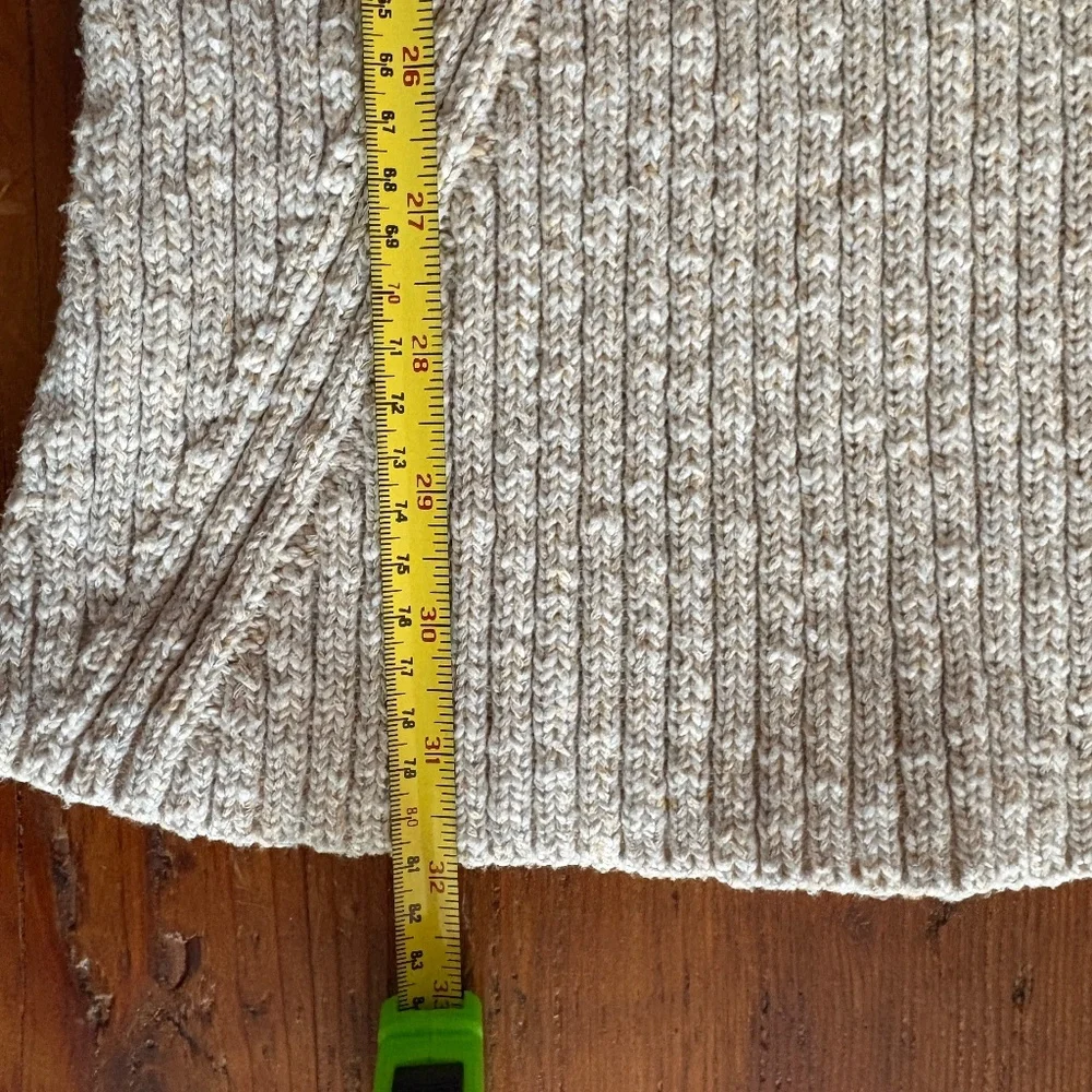 Free People Mont Blanc Mini Sweater Dress, Tan Oatmeal Color, Size Medium, Zip